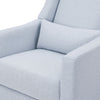 M11288PCETLB,Babyletto,Kiwi Glider Recliner w/ Electronic Control and USB in Performance Blue Chambray Eco-Twill/Light Wood