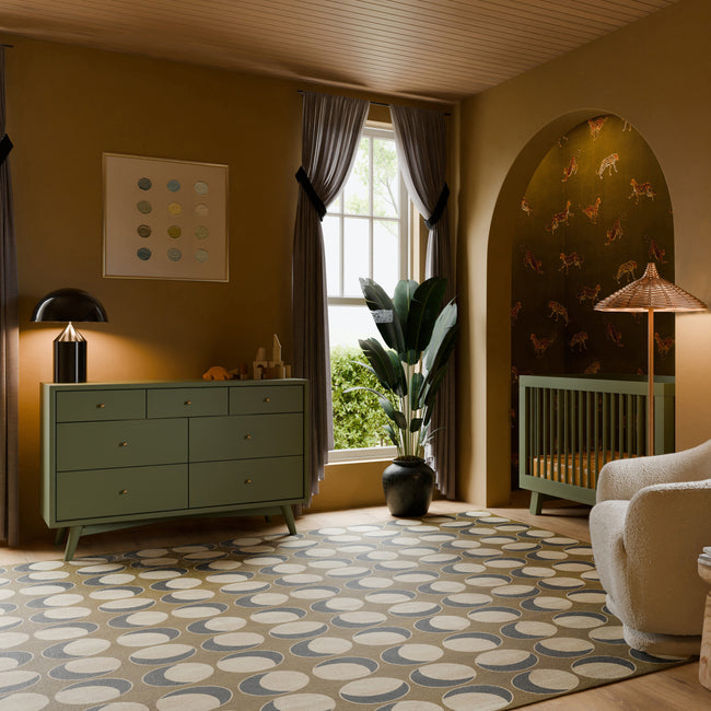 M15916OL,Babyletto,Palma 7-Drawer Double Dresser  Assembled in Olive