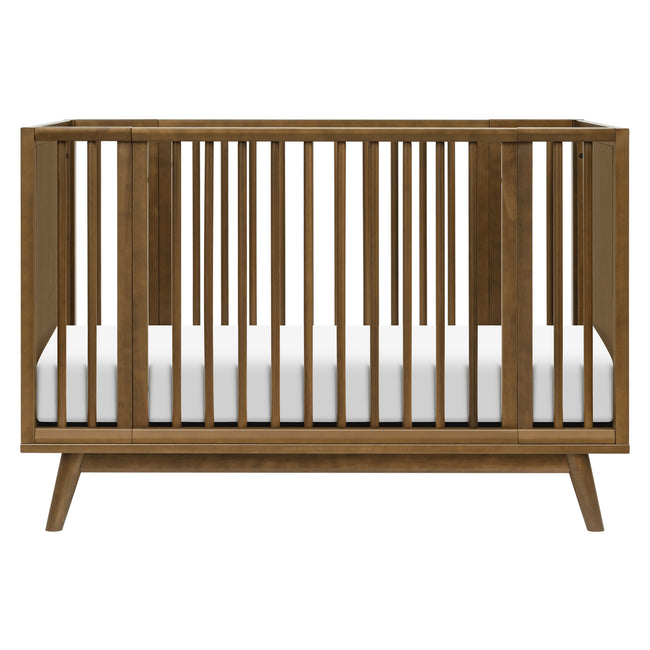 M15980NL,Babyletto,Palma 8-in-1 Convertible All-Stages® Crib w/ Bassinet & Toddler Bed Kits in Natural Walnut