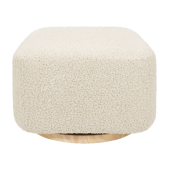 M26385ATLB,Babyletto,Kiwi Gliding Ottoman in Almond Teddy Loop w/ Light Wood Base
