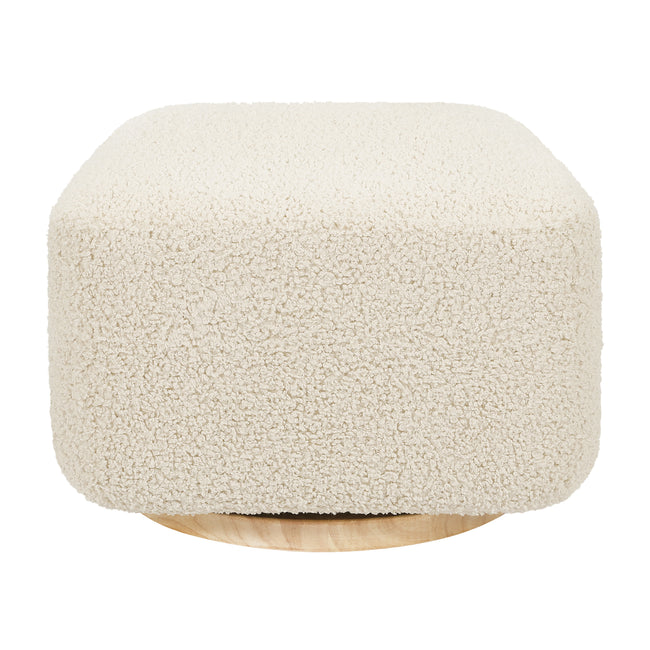 M26385ATLB,Babyletto,Kiwi Gliding Ottoman in Almond Teddy Loop w/ Light Wood Base