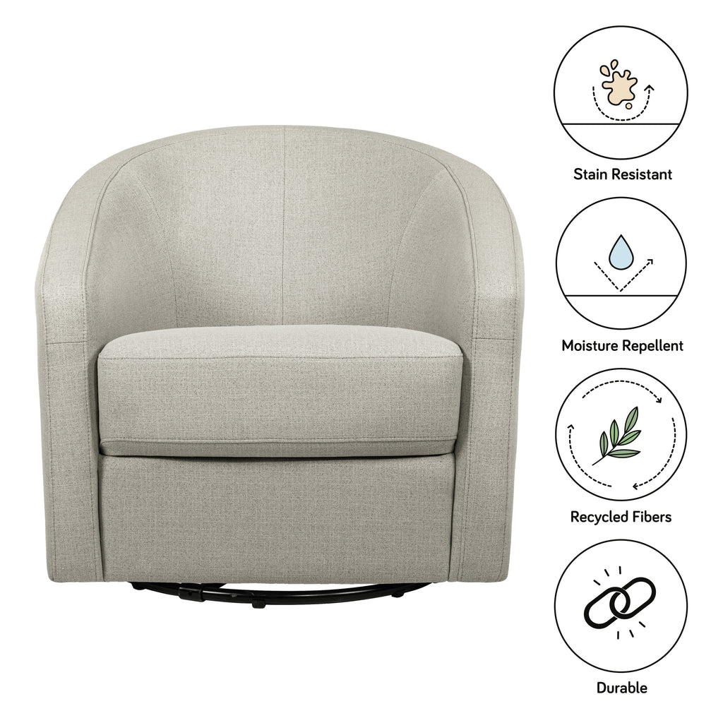 M5887PGET,Babyletto,Madison Swivel Glider in Performance Grey Eco-Twill