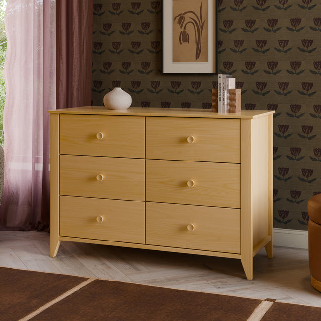 M10326HY,Babyletto,Sprout 6-Drawer Double Dresser in Honey