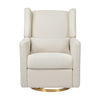 M11288WBG,Babyletto,Kiwi Glider Recliner w/ Electronic Control and USB in Ivory Boucle w/Gold Base