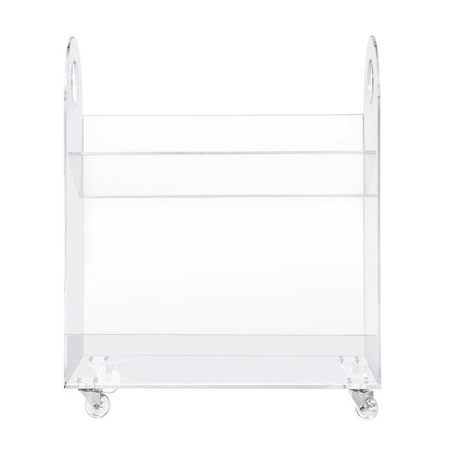 M15614K,Babyletto,Presto Acrylic Bookcase and Cart in Acrylic