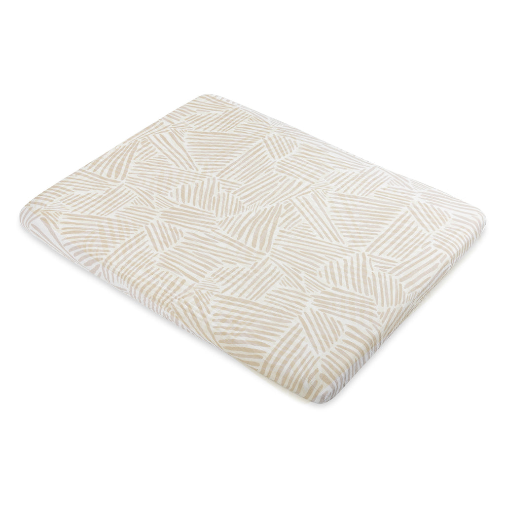 T29233,Babyletto,Oat Stripe Muslin All-Stages Midi Crib Sheet in GOTS Certified Organic Cotton