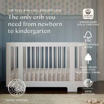 M23401W,Babyletto,Yuzu 8-in-1 Convertible Crib w/All-Stages Conversion Kits in White

    srcset=