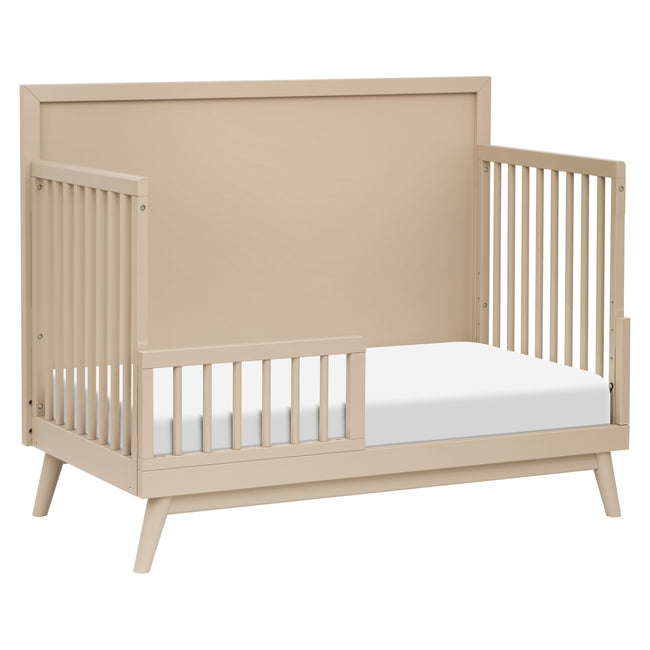 M15901TPE,Babyletto,Palma Mid-Century 4-in-1 Convertible Crib w/Toddler Bed Conversion in Taupe