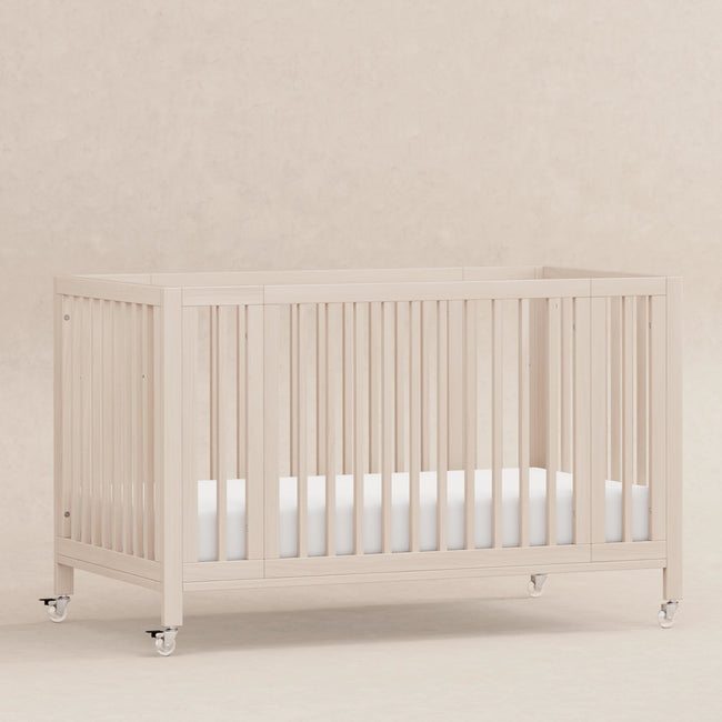 M30880NX,Babyletto,Rolli 9-in-1 Convertible All-Stages® Crib w/ Bassinet & Toddler Bed Kits in Washed Natural