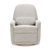 M23688BWB,Ubabub,Arc Glider Recliner w/ Electronic Control and USB in Black White Boucle w/ Light Wood Base