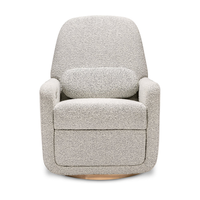 M23688BWB,Ubabub,Arc Glider Recliner w/ Electronic Control and USB in Black White Boucle w/ Light Wood Base