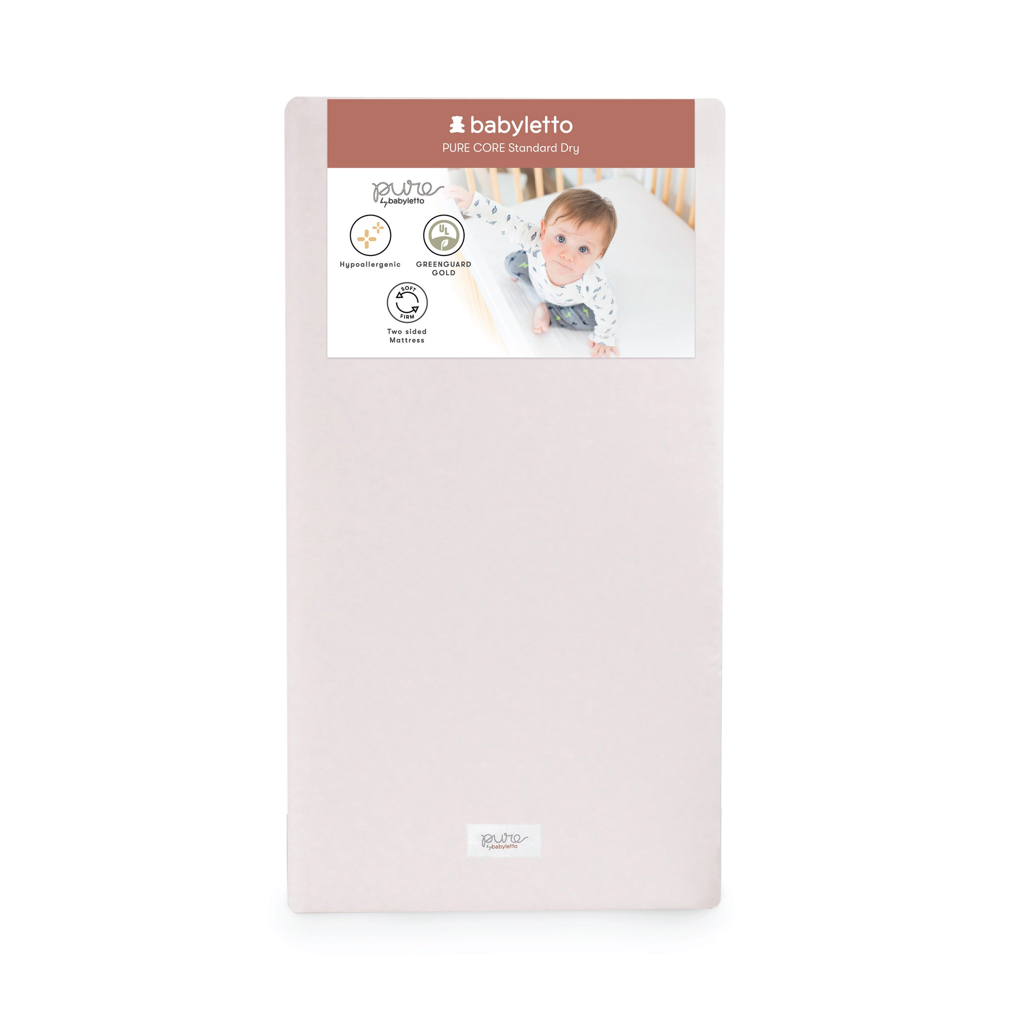 Babyletto Pure Core Crib Mattress w Dry Waterproof Cover 2 Stage