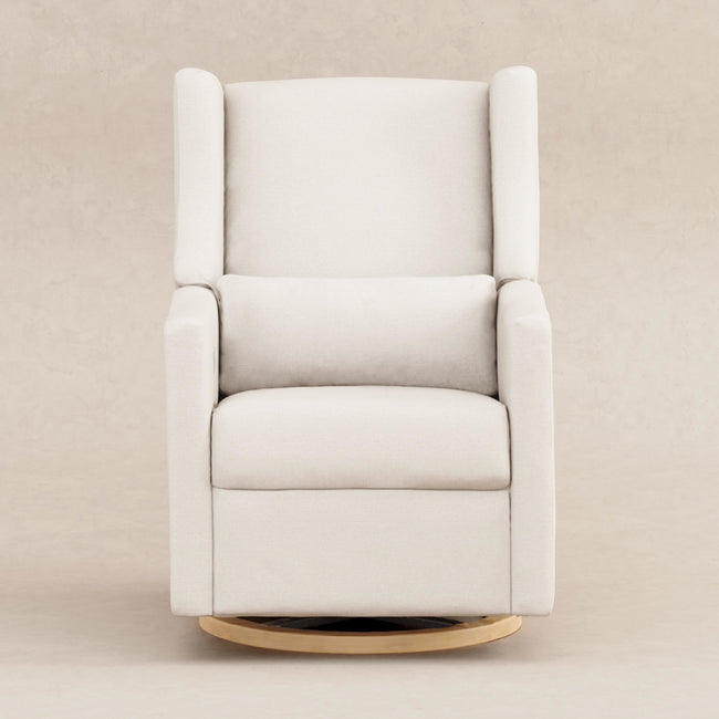 M11288PNETLB,Babyletto,Kiwi Glider Recliner w/ Electronic Control and USB in Performance Natural Eco-Twill w/Light Wood Bas