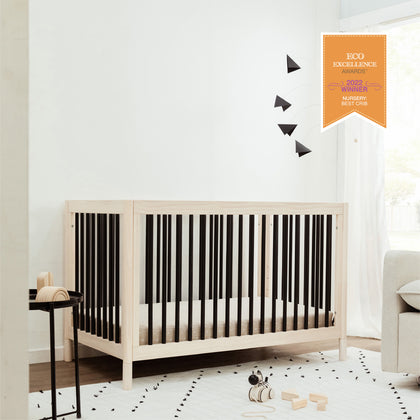 M12901NXB,Gelato 4-in-1 Convertible Crib w/Toddler Conversion Kit in Washed Natural/Black