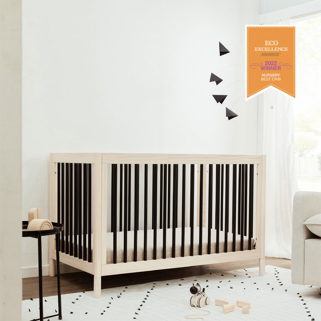 M12901NXB,Babyletto,Gelato 4-in-1 Convertible Crib w/Toddler Conversion Kit in Washed Natural/Black