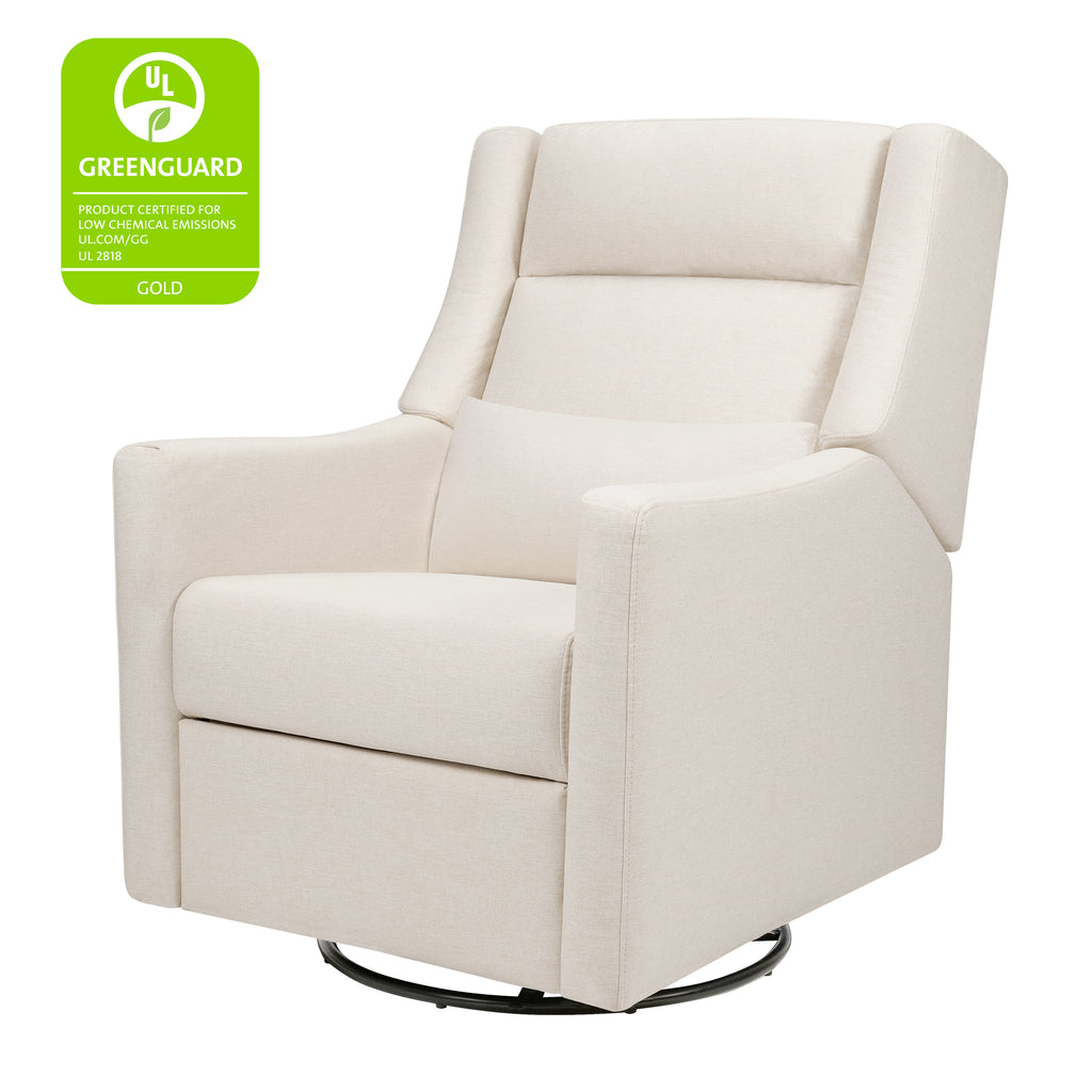 M11286PCMEW,Babyletto,Kiwi Plus Power Glider Recliner w/ Power Headrest in Performance Cream Eco-Weave