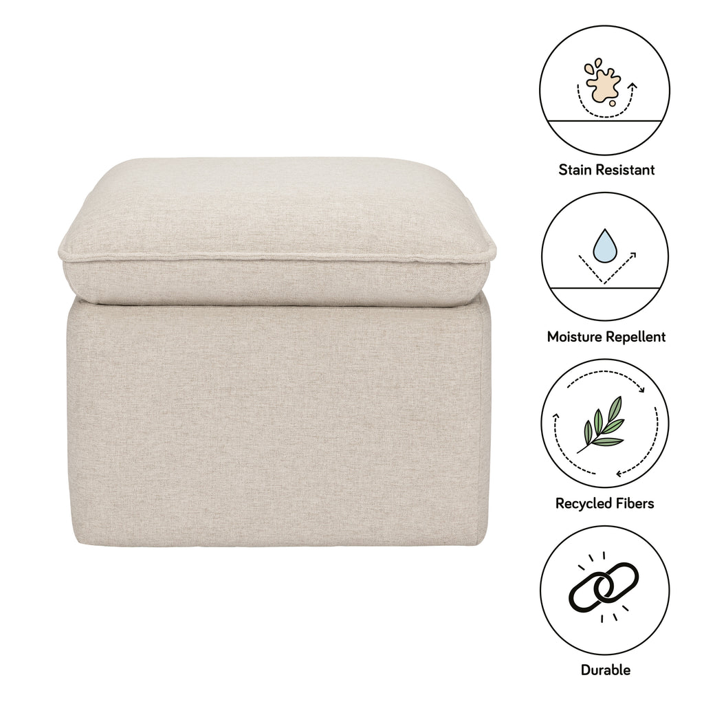 M20985PBEW,Babyletto,Cali Storage Ottoman in Performance Beach Eco-Weave