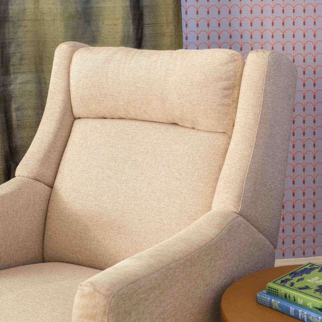 M11283PBEW,Babyletto,Kiwi Deluxe Power Glider Recliner w/Heat&Massage in Performance Beach Eco-Weave