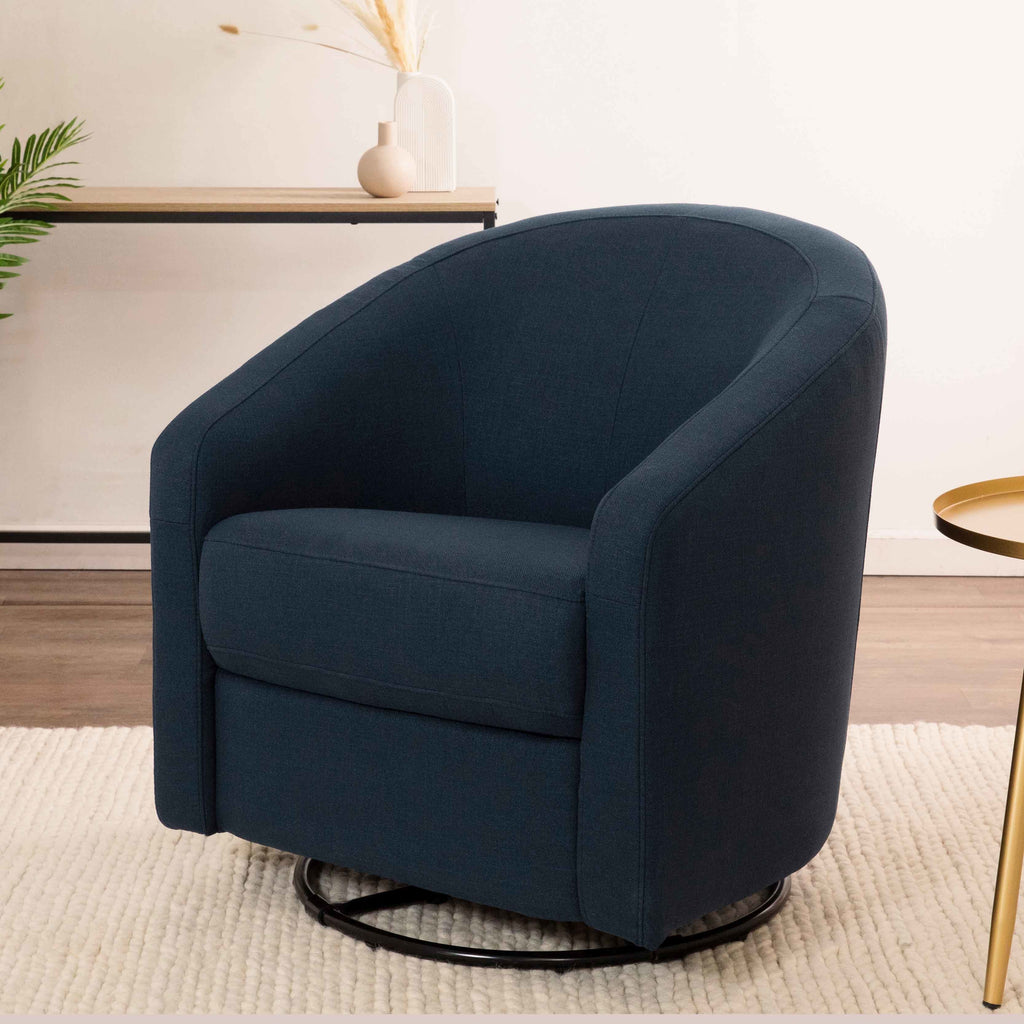 M5887PVET,Babyletto,Madison Swivel Glider in Performance Navy Eco-Twill