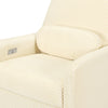 M23688IVCL,Ubabub,Arc Glider Recliner w/ Electronic Control and USB in Ivory Velvet Checker w/ Light Wood Base