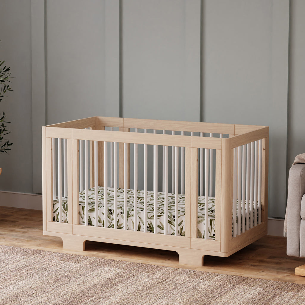 M23401NXW,Yuzu 8-in-1 Convertible Crib w/All-Stages Conversion in Washed Natural/White