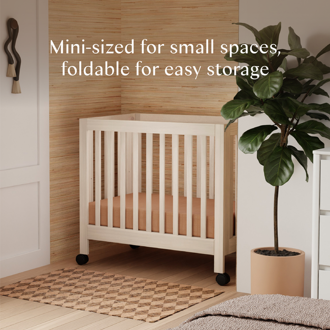 M6698NX,Babyletto,Origami Mini Crib in Washed Natural