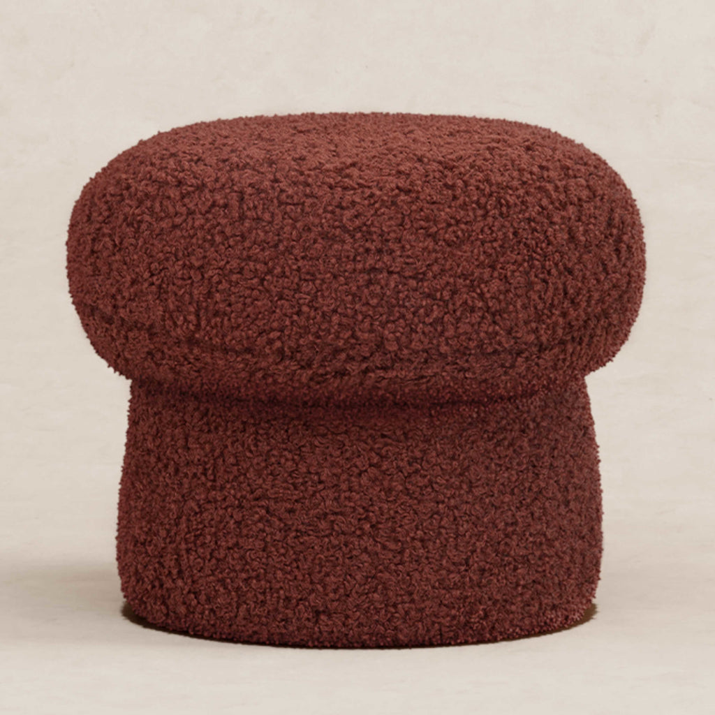 M31585RT,Babyletto Kids,Mini Mushroom Pouf in Rouge Teddy Loop