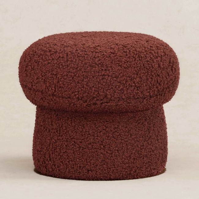 M31585RT,Babyletto Kids,Mini Mushroom Pouf in Rouge Teddy Loop