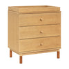 M12923HYVTL,Babyletto,Gelato 3-Drawer Changer Dresser  leather feet w/Removable Changing Tray in Honey