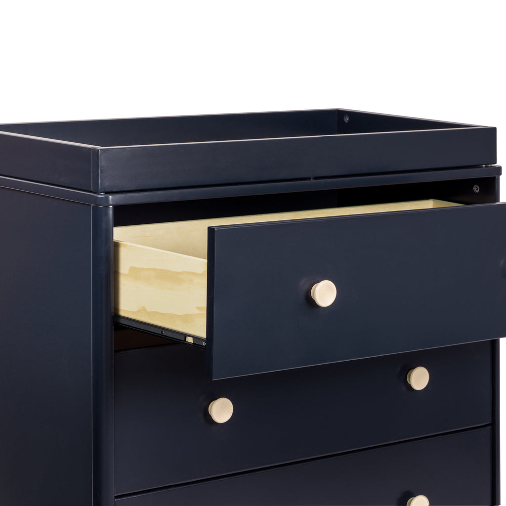 M9023VNX,Babyletto,Lolly 3-Drawer Changer Dresser w/Removable Changing Tray in Navy/Washed Natural