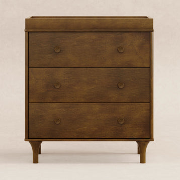 M9023NL,Babyletto,Lolly 3-Drawer Changer Dresser in Natural Walnut