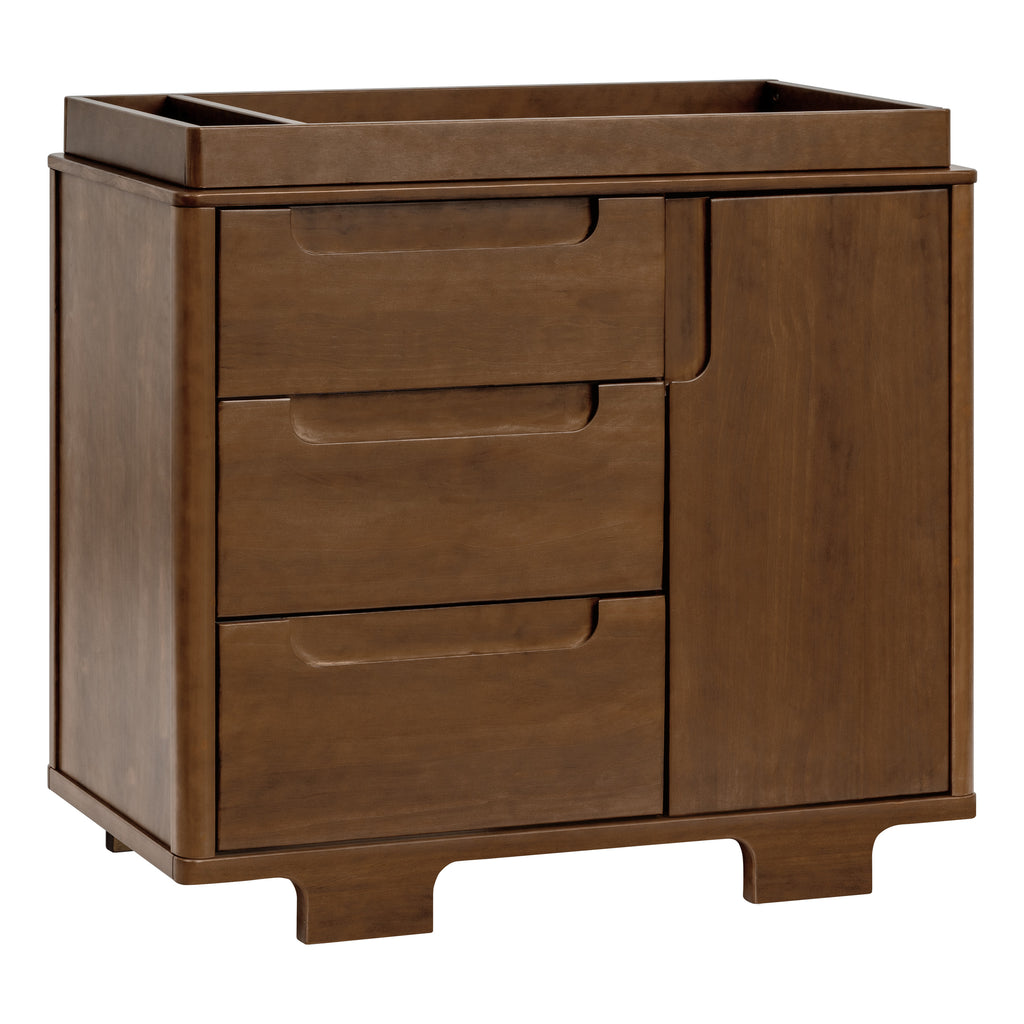 M23423NL,Babyletto,Yuzu 3-Drawer Changer Dresser in Natural Walnut