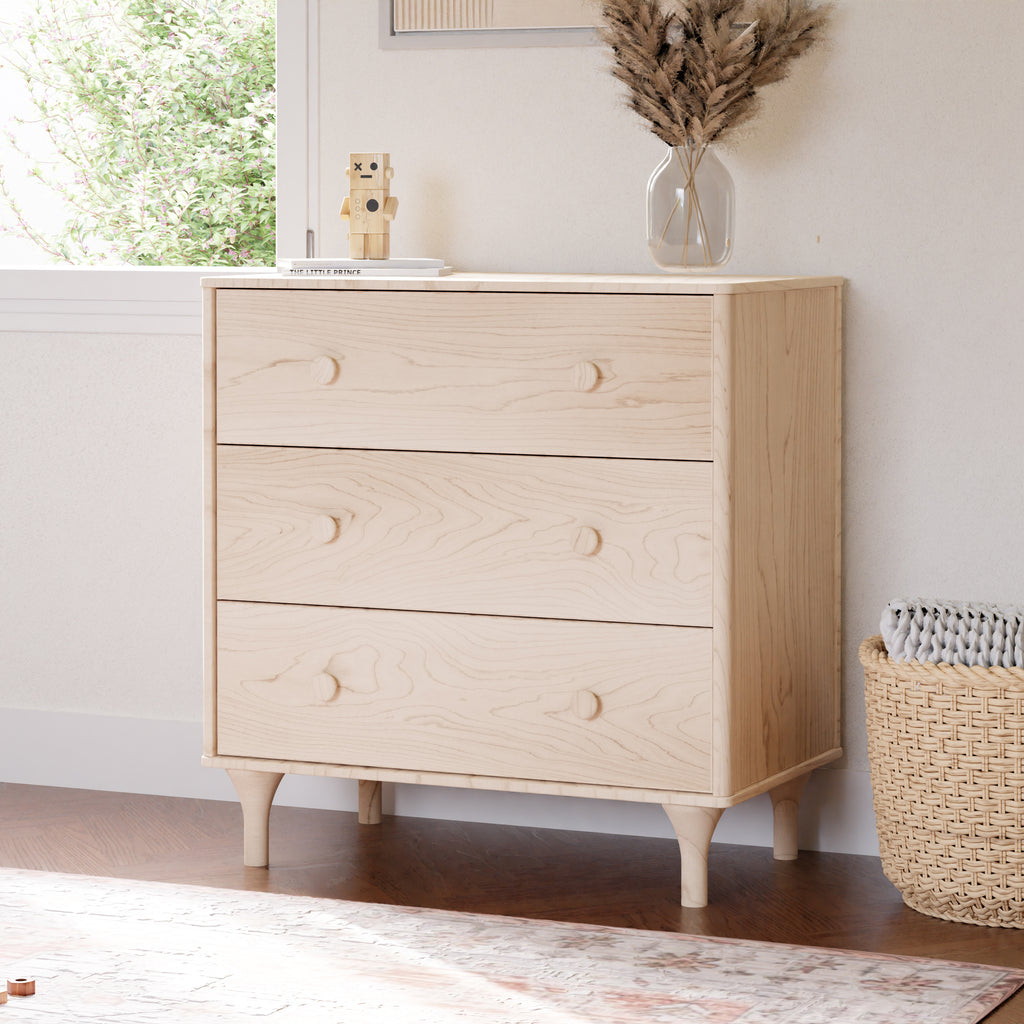 M9023NX,Babyletto,Lolly 3-Drawer Changer Dresser w/Removable Changing Tray in Washed Natural