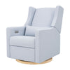 M11288PCETLB,Babyletto,Kiwi Glider Recliner w/ Electronic Control and USB in Performance Blue Chambray Eco-Twill/Light Wood