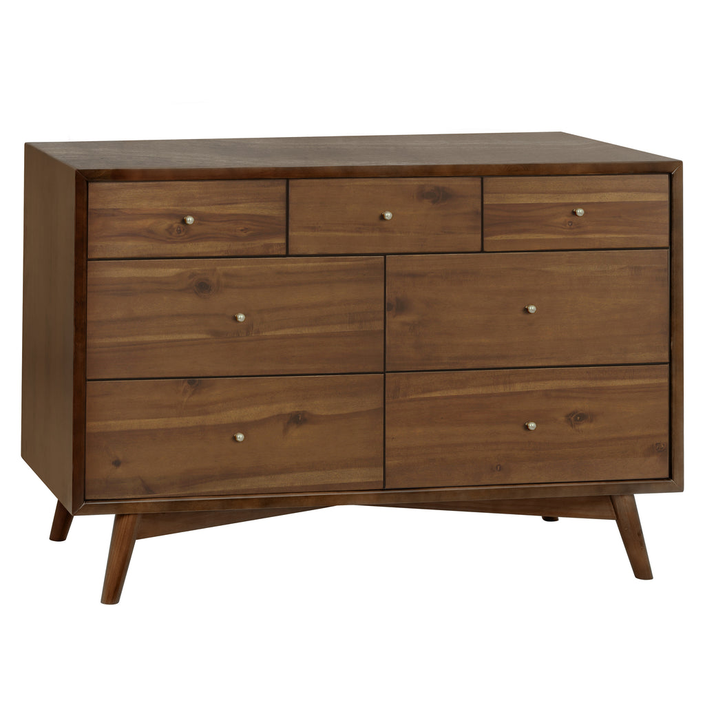 M15916NL,Babyletto,Palma 7-Drawer Double Dresser  Assembled in Natural Walnut