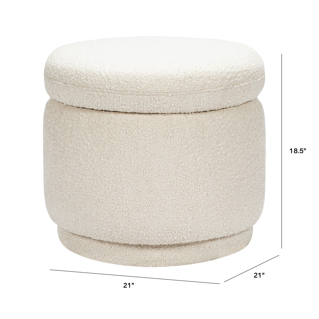 M22985WB,Babyletto,Enoki Storage Ottoman in Ivory Boucle