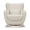 M24187WBIB,Nursery Works,Solstice Swivel Glider in Ivory Boucle w/Ivory Wood Base