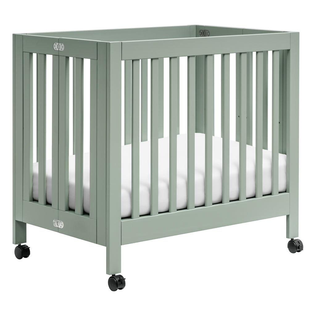 M6698LS,Babyletto,Origami Mini Crib in Light Sage