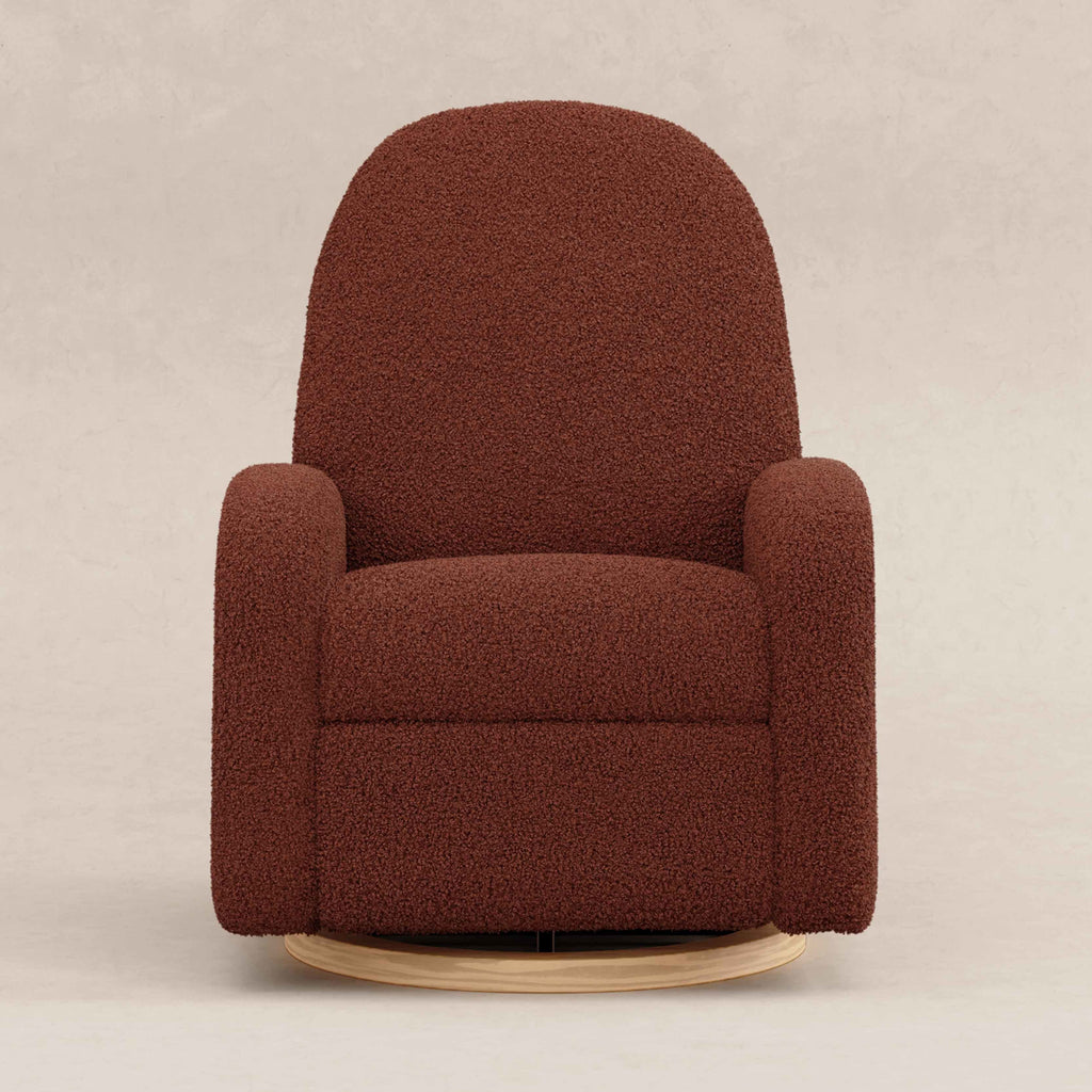 M23188RTLB,Babyletto,Nami Glider Recliner w/ Electronic Control and USB in Rouge Teddy Loop with Light Wood Base