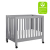 M6698G,Babyletto,Origami Mini Crib in Grey Finish