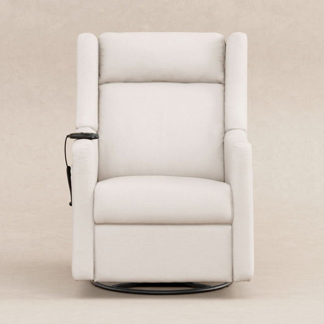 M11283PCMEW,Babyletto,Kiwi Deluxe Power Glider Recliner w/Heat&Massage in Performance Cream Eco-Weave