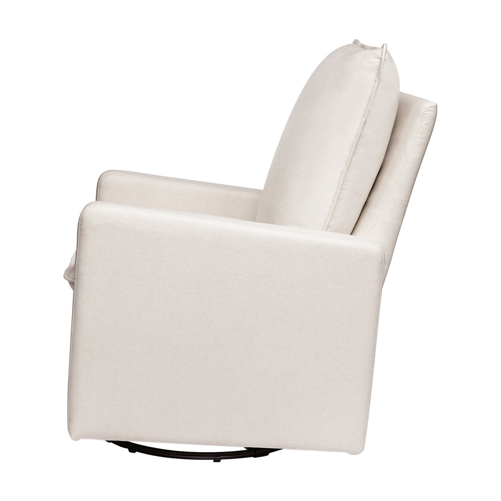 M20987PCMEW,Babyletto,Cali Pillowback Swivel Glider in Performance Cream Eco-Weave