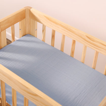 All-Stages Bassinet Sheet in GOTS Certified Organic Muslin Cotton
