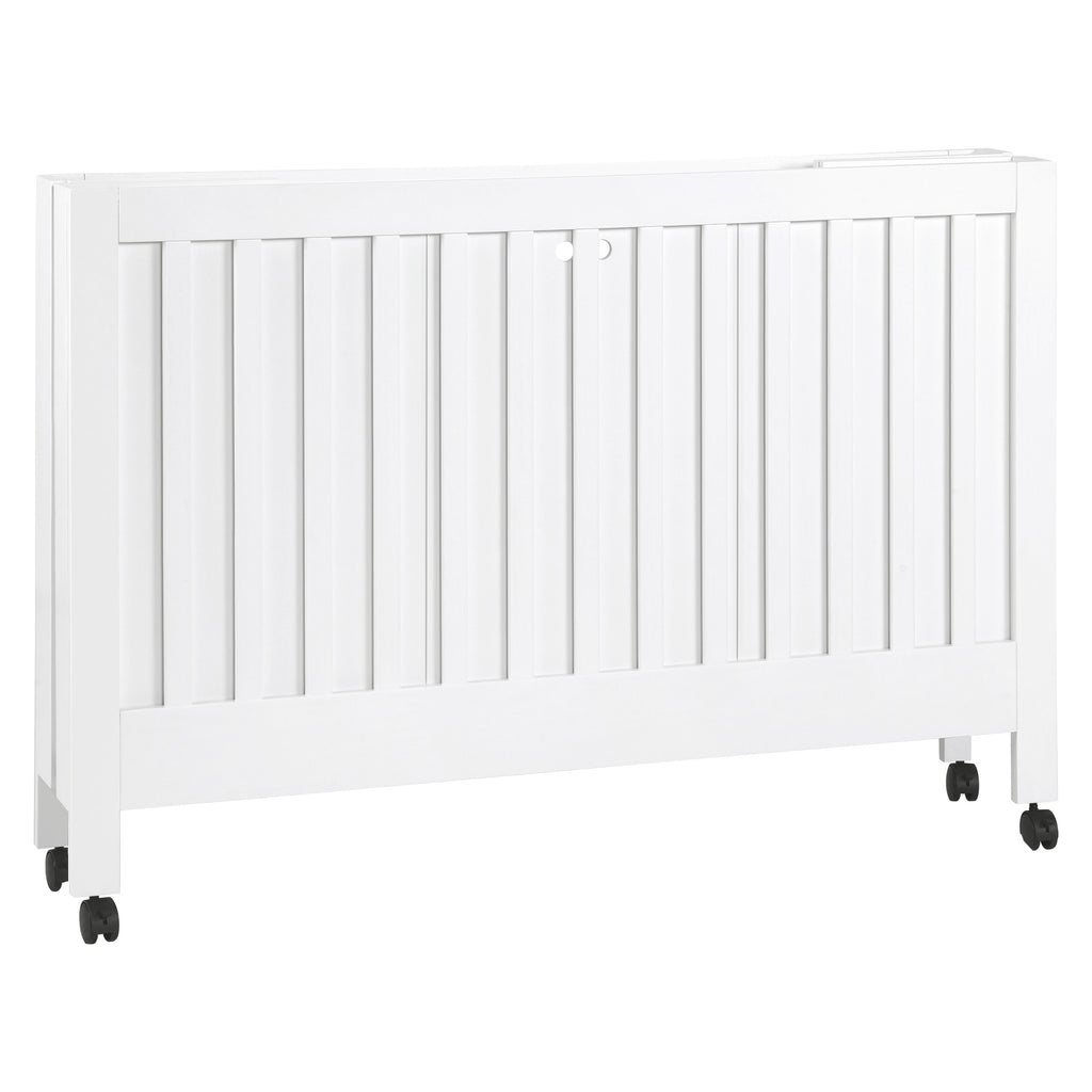 M6601W,Babyletto,Maki Full-Size Folding Crib w/Toddler Bed Conversion Kit in White Finish