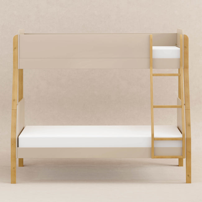M18495TPEHY,Babyletto Kids,TipToe Twin-Over-Full Bunk Bed in Taupe and Honey