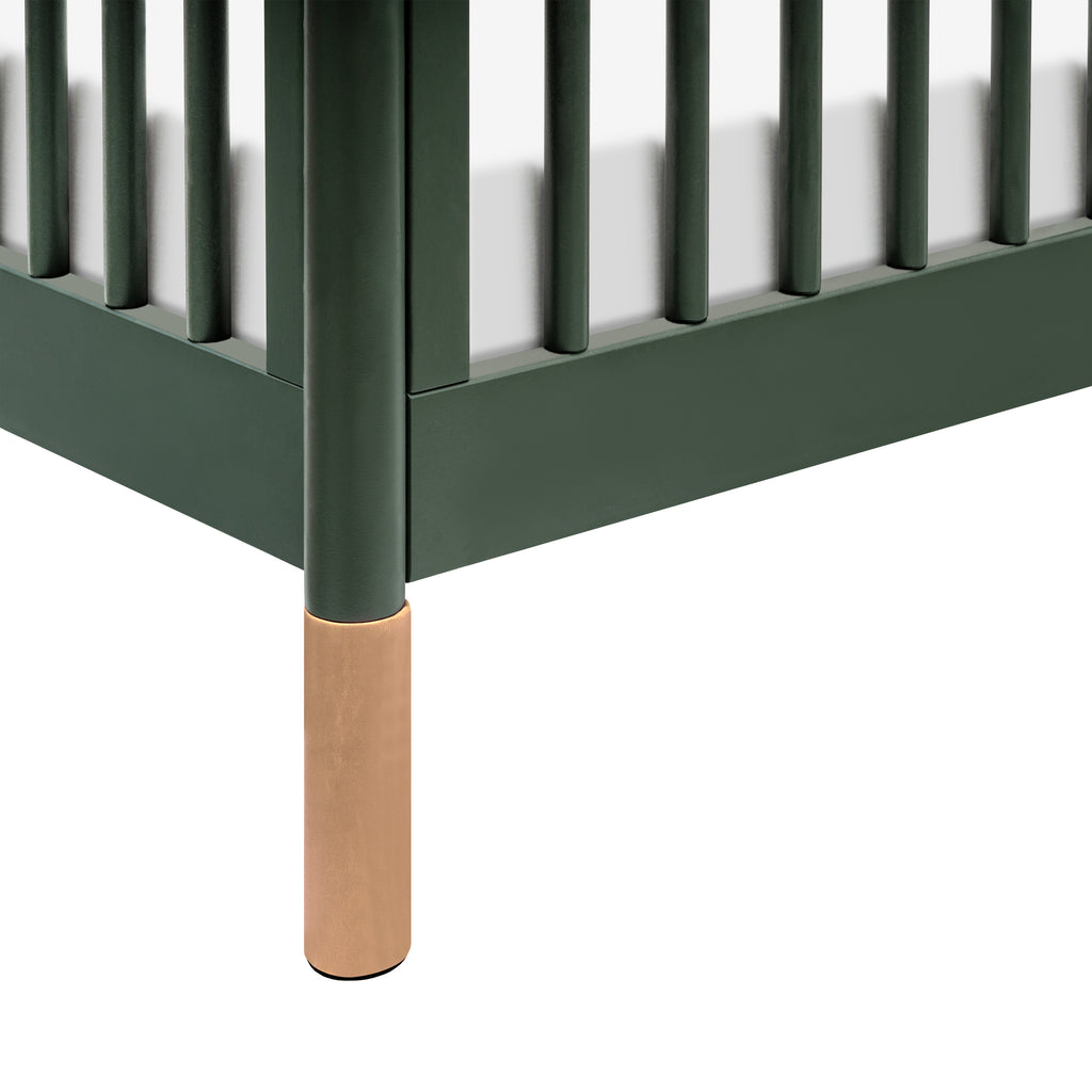 M12901FRGRBE,Babyletto,Gelato 4-in-1 Convertible Crib w/Toddler Bed Kit in Forest Green/Blonde Feet