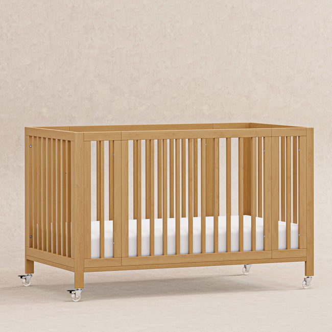 M30880HY,Babyletto,Rolli 9-in-1 Convertible All-Stages® Crib w/ Bassinet & Toddler Bed Kits in Honey