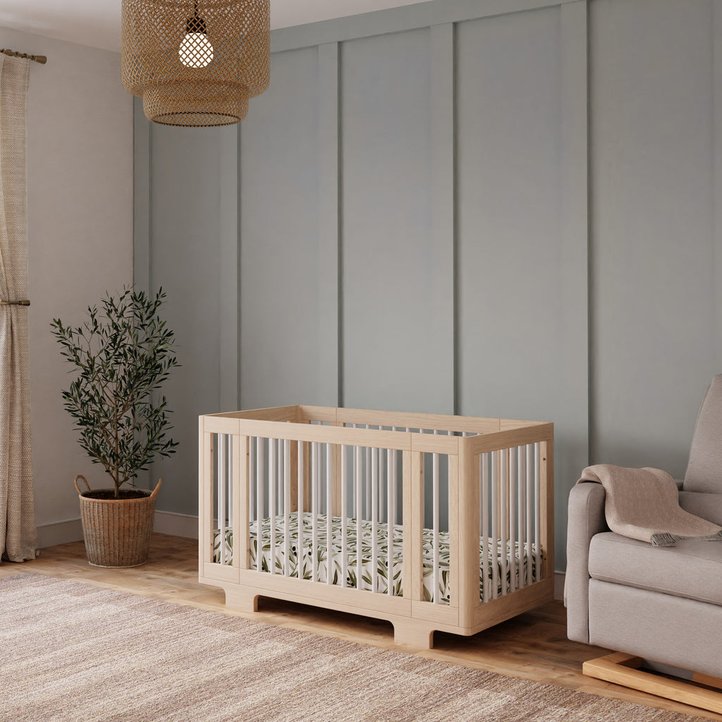 M23401NXW,Yuzu 8-in-1 Convertible Crib w/All-Stages Conversion in Washed Natural/White