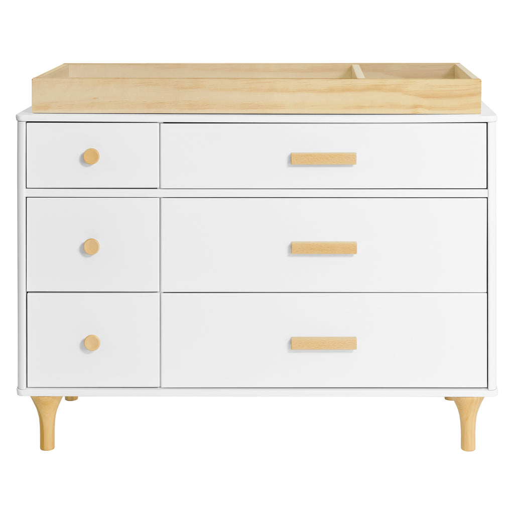 M9016WN,Babyletto,Lolly 6-Drawer Double Dresser  Assembled in White/Natural