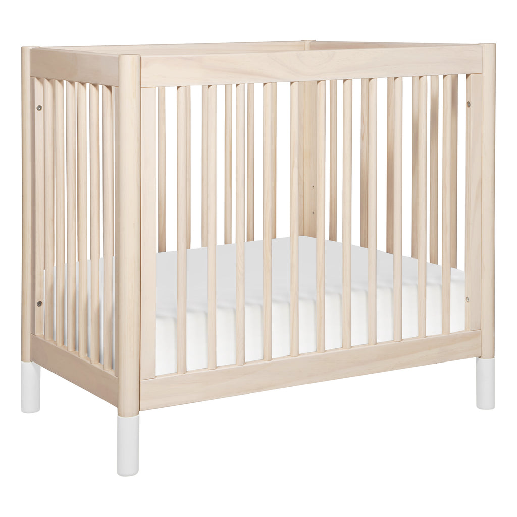 M12998NXW,Babyletto,Gelato 4-in-1 Convertible Mini Crib and Twin bed in Washed Natural Finish w/White Feet